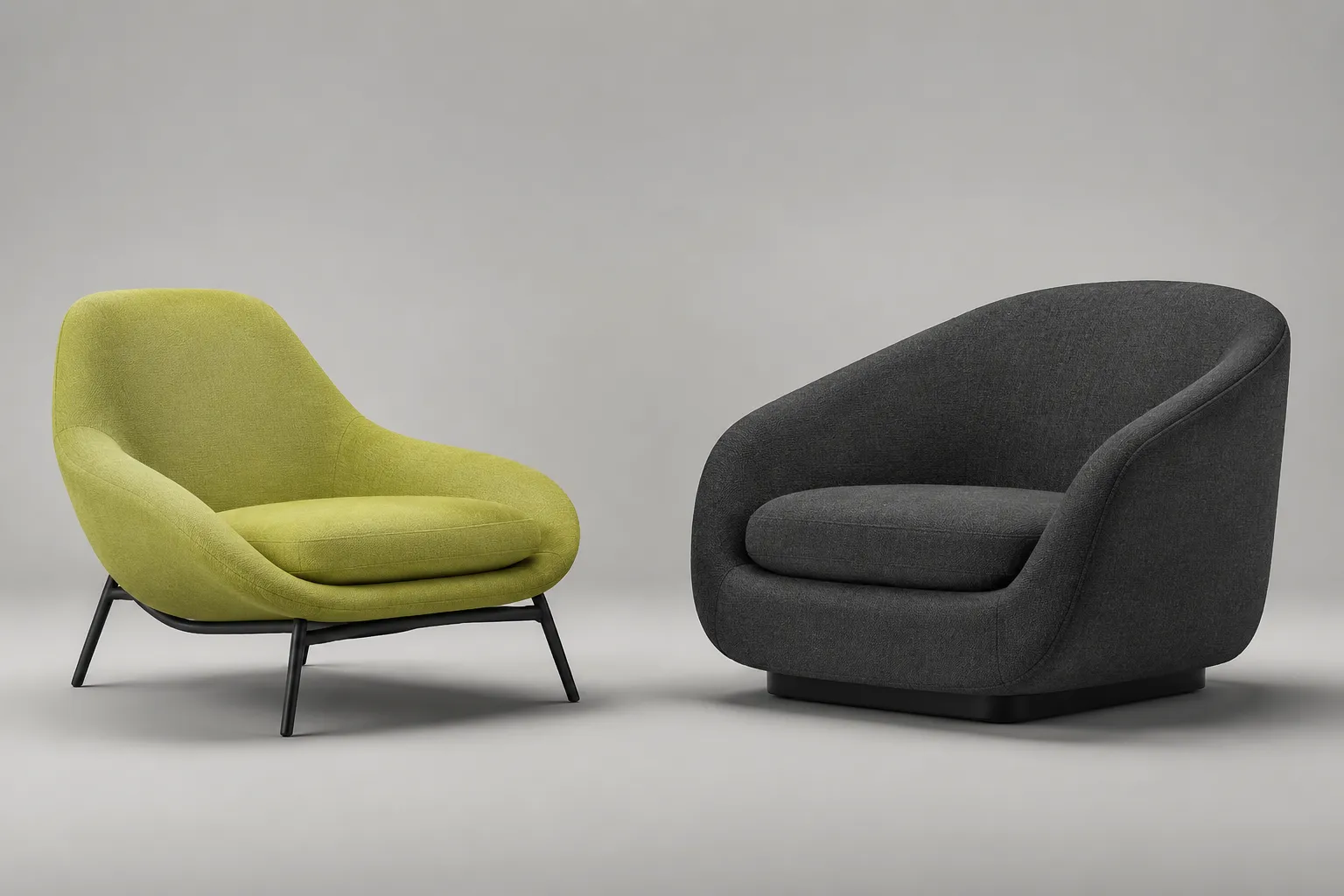 Comparing Furniture Silhouette and Stance Across Concept Views